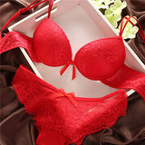 Sexy Underwear Women Bra Set Lingerie Set Luxurious Vintage Lace Embroidery Push Up Bra And Panty Set