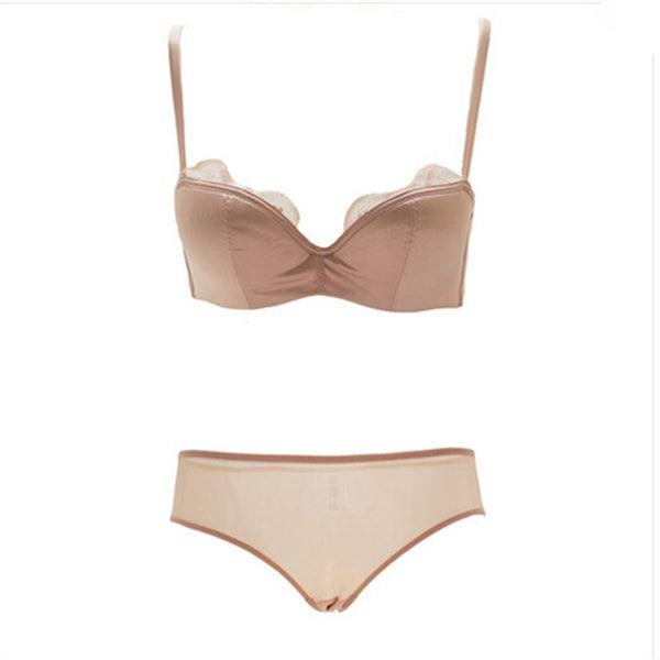 French Brand Women Underwear Set Push Up Lingerie Set Lace Bra Brief Sets Large Size Sexy Lingerie Set Cup C D Bras 6 Colors