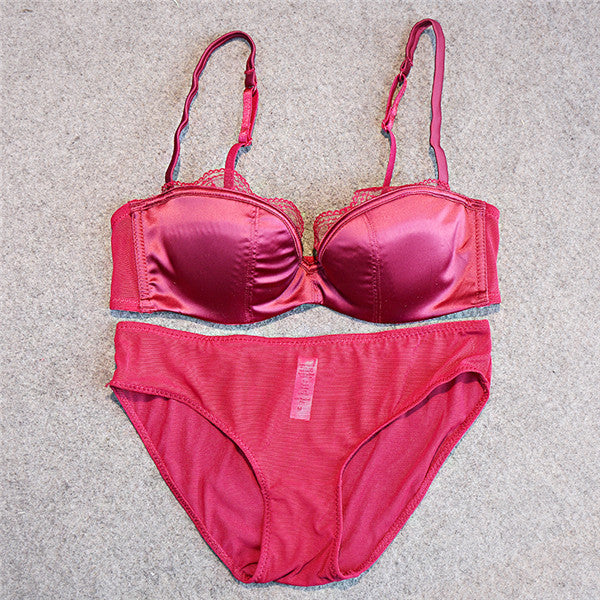 French Brand Women Underwear Set Push Up Lingerie Set Lace Bra Brief Sets Large Size Sexy Lingerie Set Cup C D Bras 6 Colors