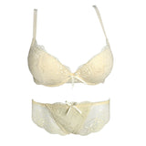 Sexy Women Bra Set Deep V Lace Underwire Bras Push Up Solid 32A-38C Lingerie Outfit Bra