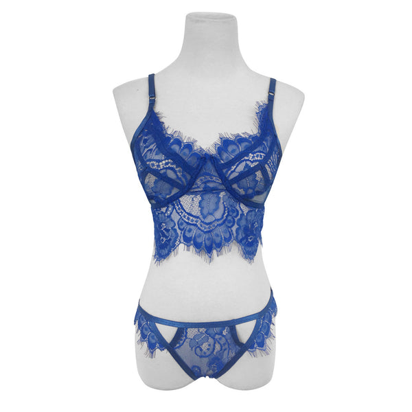 Women's Plus Size Erotic Lingerie Set Sexy Lace Corset Lace Vest Top Bra+ G-string Underwear Perspective Sexy Lingerie Sleepwear