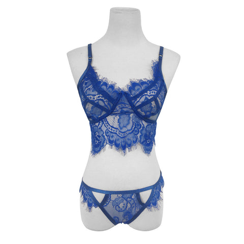 Women's Plus Size Erotic Lingerie Set Sexy Lace Corset Lace Vest Top Bra+ G-string Underwear Perspective Sexy Lingerie Sleepwear