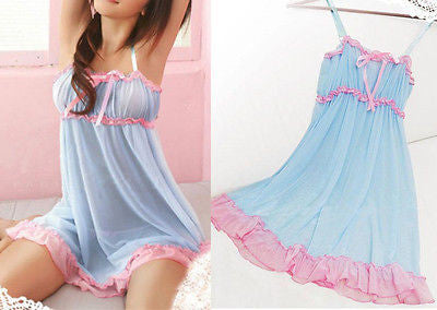 Hot Women Sexy  Lace Babydoll Sleepwear Beauty +g-string