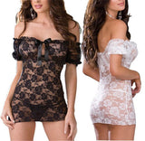 Free size Sexy Lingerie black white Lace Lingerie Sexy Tight temptation perspective pajamas with T pants underwear